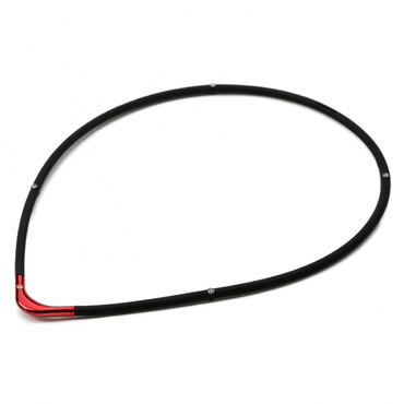 RAKUWA磁気チタンネックレス S-II(ブラック×レッド-M)