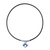 TAOネックレス スリム ARANmini シルバー×ブルーラメ