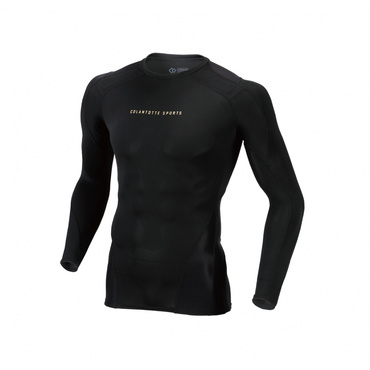 スポーツ PRO ウェア トップス ロング(ブラック×ゴールド-M)