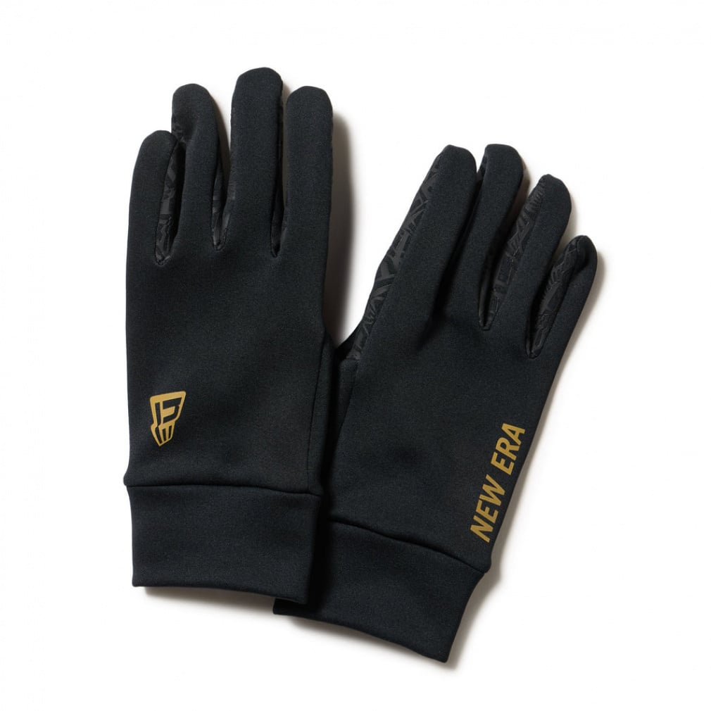 GLOVES E TOUCH BLK GLD 253(ブラック×ゴールド-M)