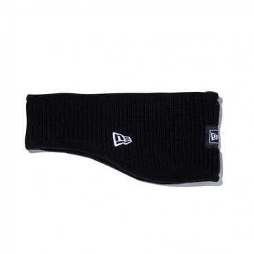 KNIT EAR WARMER RIB BOX BLK
