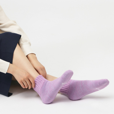 シンカーのせ総パイル裏起毛 引き揃えショート丈