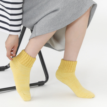 シンカーのせ総パイル裏起毛 引き揃えショート丈