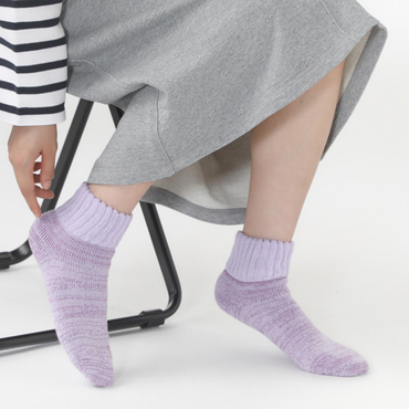 シンカーのせ総パイル裏起毛 引き揃えショート丈