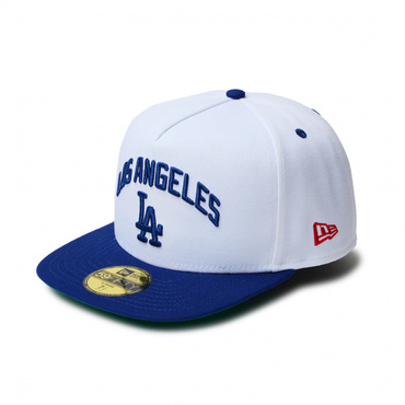 59FIFTY A-Frame Dodgers Pack ロサンゼルス・ドジャース ホワイト ダークロイヤルバイザー