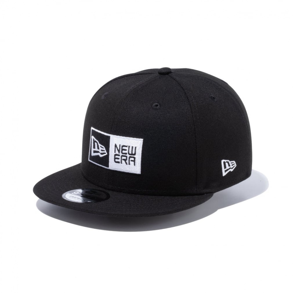 ニューエラ キャップ 9FIFTY ボックスロゴ ブラック × ホワイト