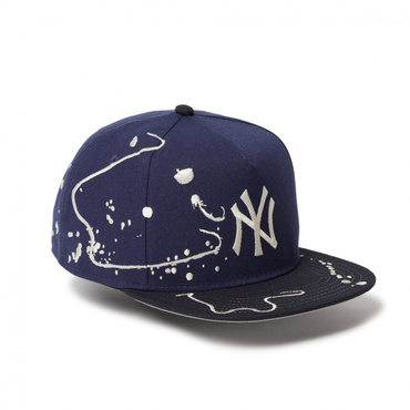 5-Panel Square Visor Dripping ニューヨーク・ヤンキース ライトネイビー ネイビーバイザー