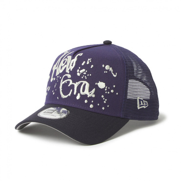 9FORTY A-Frame トラッカー Dripping NEW ERA ライトネイビー ネイビーバイザー