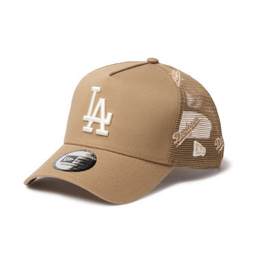 9FORTY A-Frame トラッカー ロサンゼルス・ドジャース MLB Embroidered Mesh カーキ