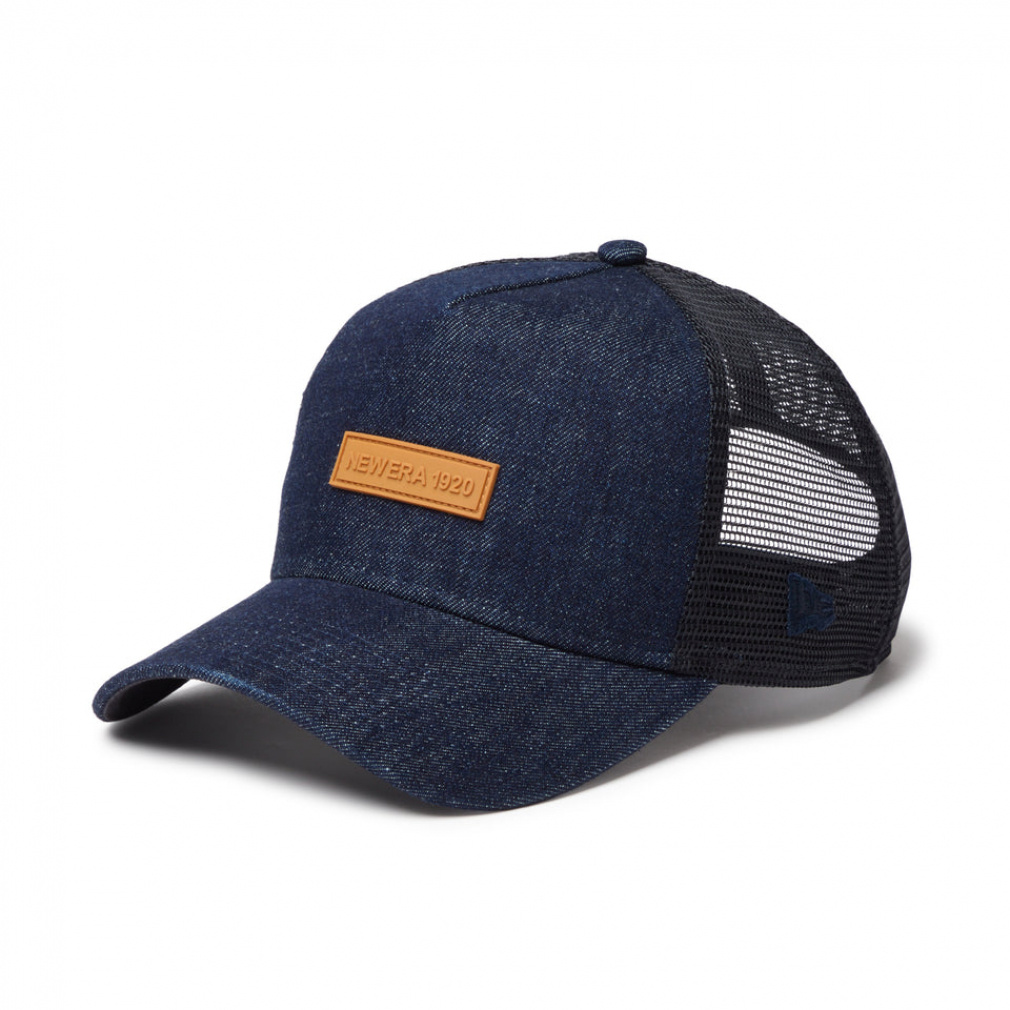 ニューエラ キャップ 9FORTY A-Frame Trucker ラバーパッチ インディゴ