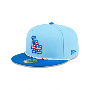 59FIFTY オンフィールド 2025 MLB 4th of July ロサンゼルス・ドジャース ライトブルー ブルーバイザー