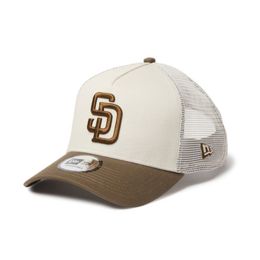 9FORTY A-Frame トラッカー MLB Side Patch サンディエゴ・パドレス ストーン/モス