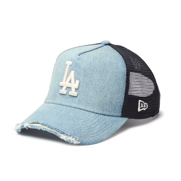 9FORTY A-Frame トラッカー MLB Damaged Denim ロサンゼルス・ドジャース ネイビー
