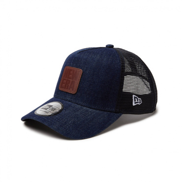 9FORTY A-Frame トラッカー Denim Leather Patch インディゴデニム