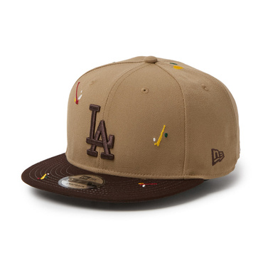9FIFTY Splash Embroidery ロサンゼルス・ドジャース カーキ/バーントウッド