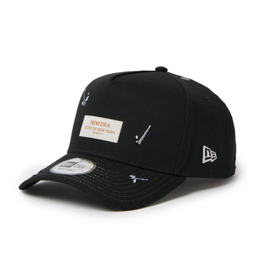 9FORTY A-Frame Splash Embroidery ウーブンパッチ ブラック/クローム