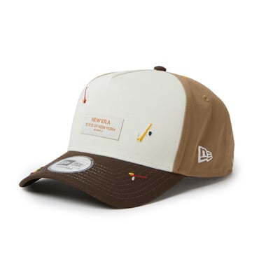9FORTY A-Frame Splash Embroidery ウーブンパッチ クローム/カーキ/ウォルナット