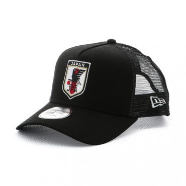 ニューエラ　キャップ 9FORTY A-Frame トラッカー サッカー日本代表 ver. ブラック (11599577) メッシュ 帽子 New Era UV対策 熱中症 暑さ対策