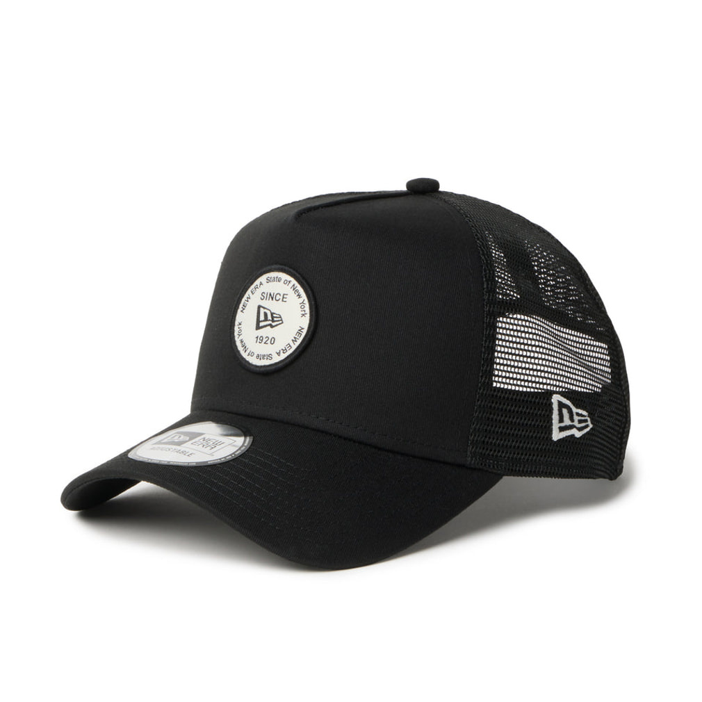 ニューエラ キャップ 9FORTY A-Frame トラッカー Round Patch ブラック