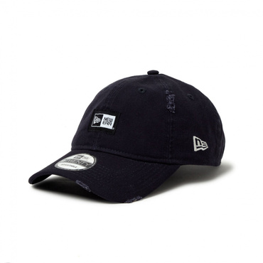 9TWENTY Washed Duck ボックスロゴ ウーブンパッチ ネイビー