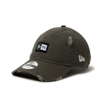 9TWENTY Washed Duck ボックスロゴ ウーブンパッチ モス