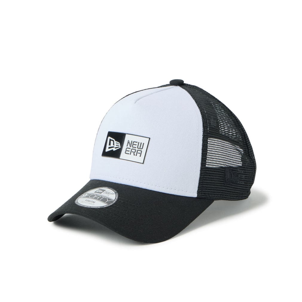 キッズ Youth 9FORTY A-Frame トラッカー Box Logo ブラック/ホワイト(ブラック×ホワイト-FREE)