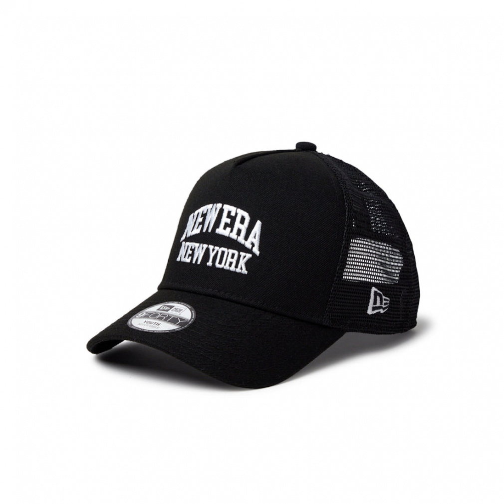 ニューエラ キッズ Youth 9FORTY A-Frame トラッカー College Logo ブラック 14392035 BLK ジュニア キッズ 子供 キャップ 帽子 NEW ERA