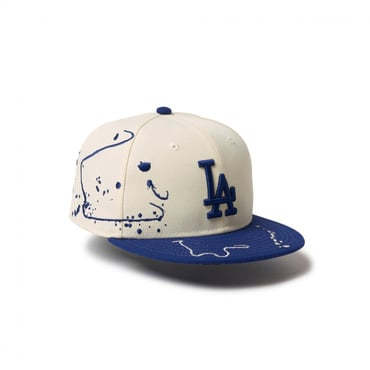 キッズ Youth 9FIFTY Dripping ロサンゼルス・ドジャース クロームホワイト ダークロイヤルバイザー