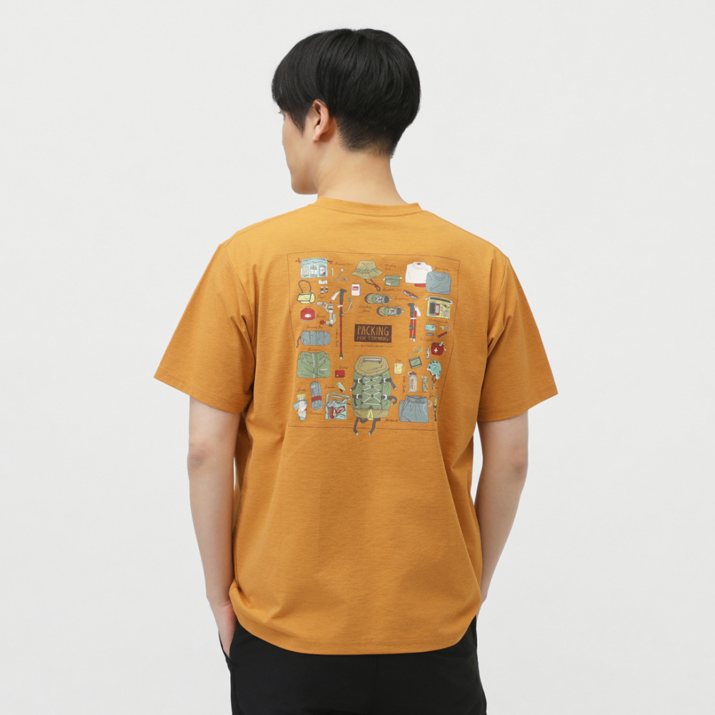 2025春夏 ティゴラ メンズ アウトドア 半袖Tシャツ グラフィック半袖T