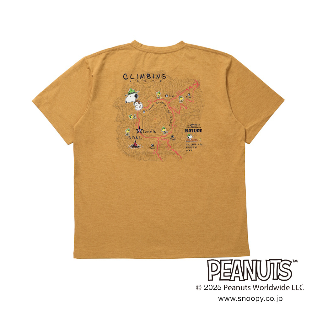 グラフィック半袖T 等高線(スヌーピー)(イエロー-S)
