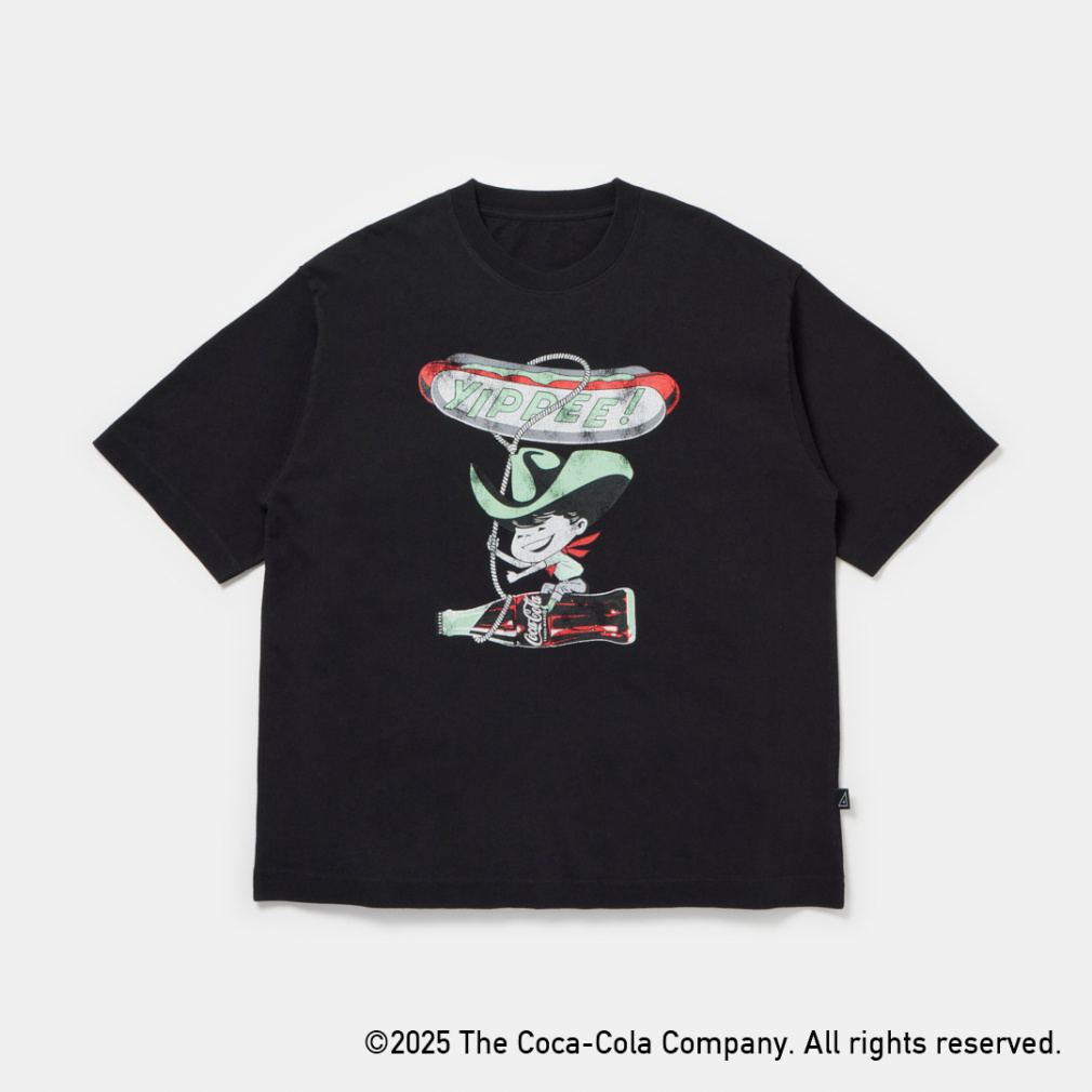コカ･コーラ カウボーイプリントTシャツ(ブラック-S　ユニセックス)