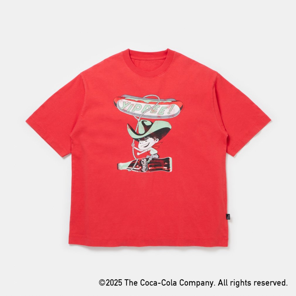 コカ･コーラ カウボーイプリントTシャツ(レッド-S　ユニセックス)