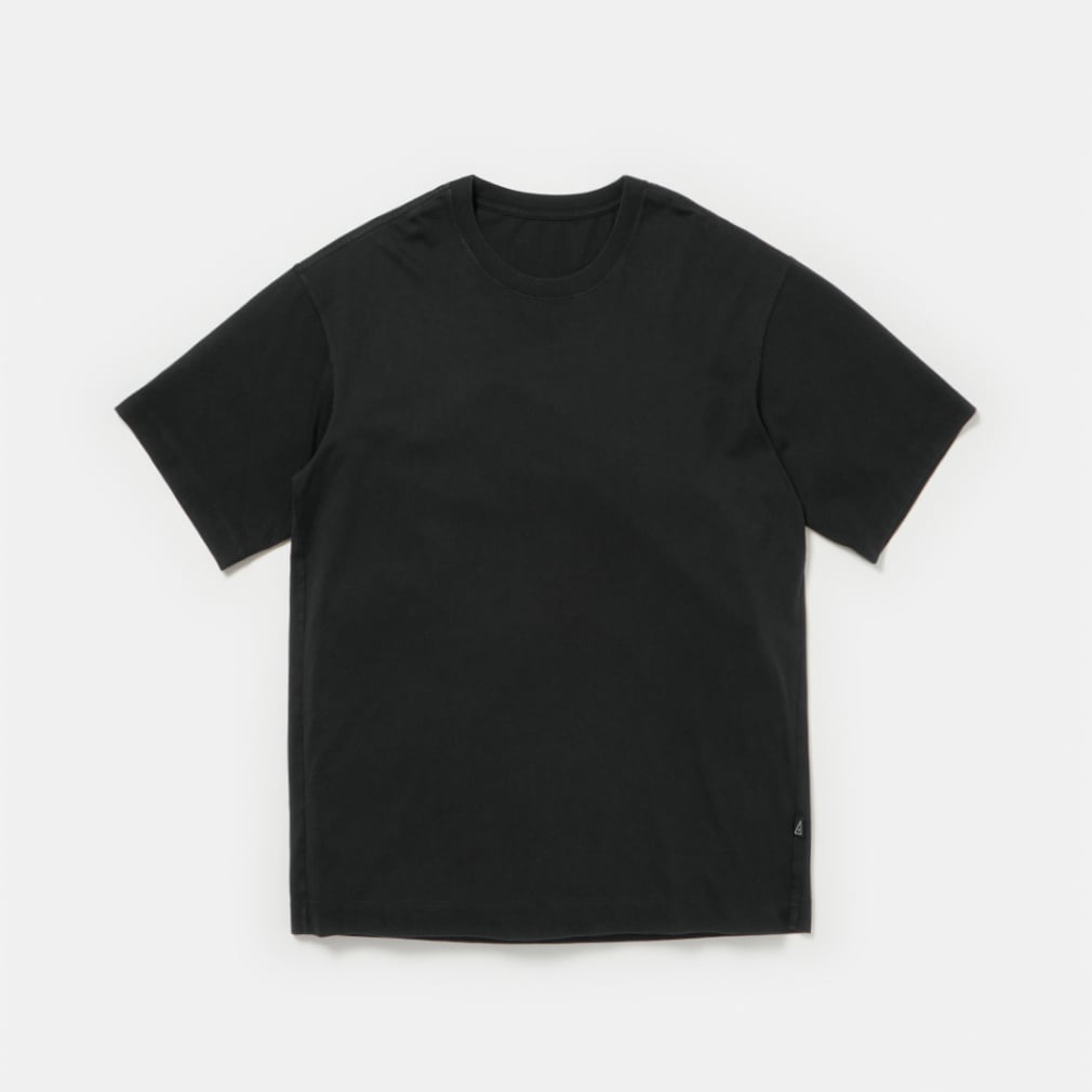 コンパクト天竺 ガーメントダイTシャツ(ブラック-S)