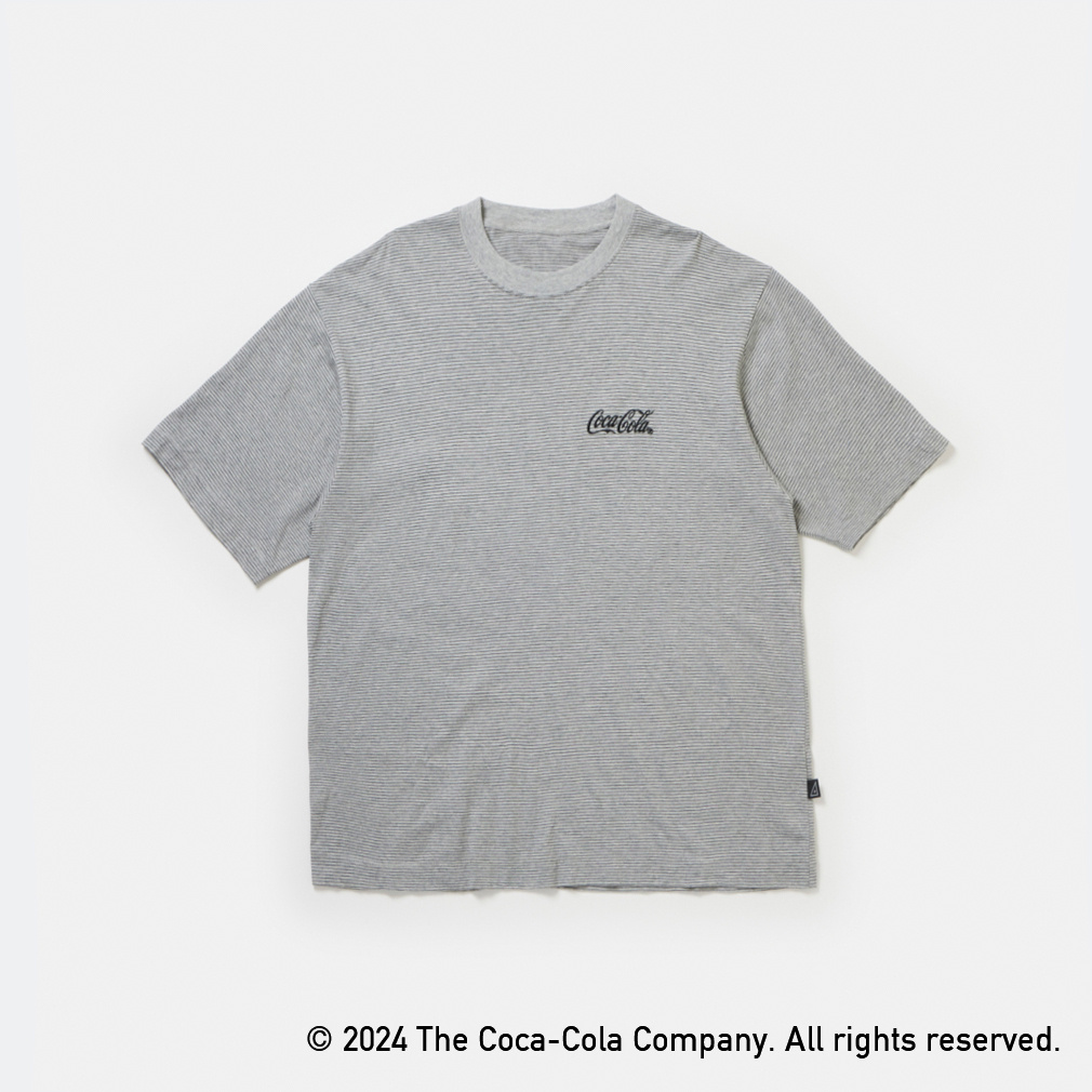 コカ･コーラ マイクロボーダーTシャツ(グレー-S)