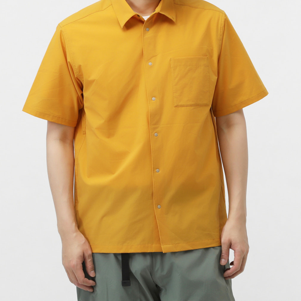 トレッキング半袖シャツ(マスタード-S)