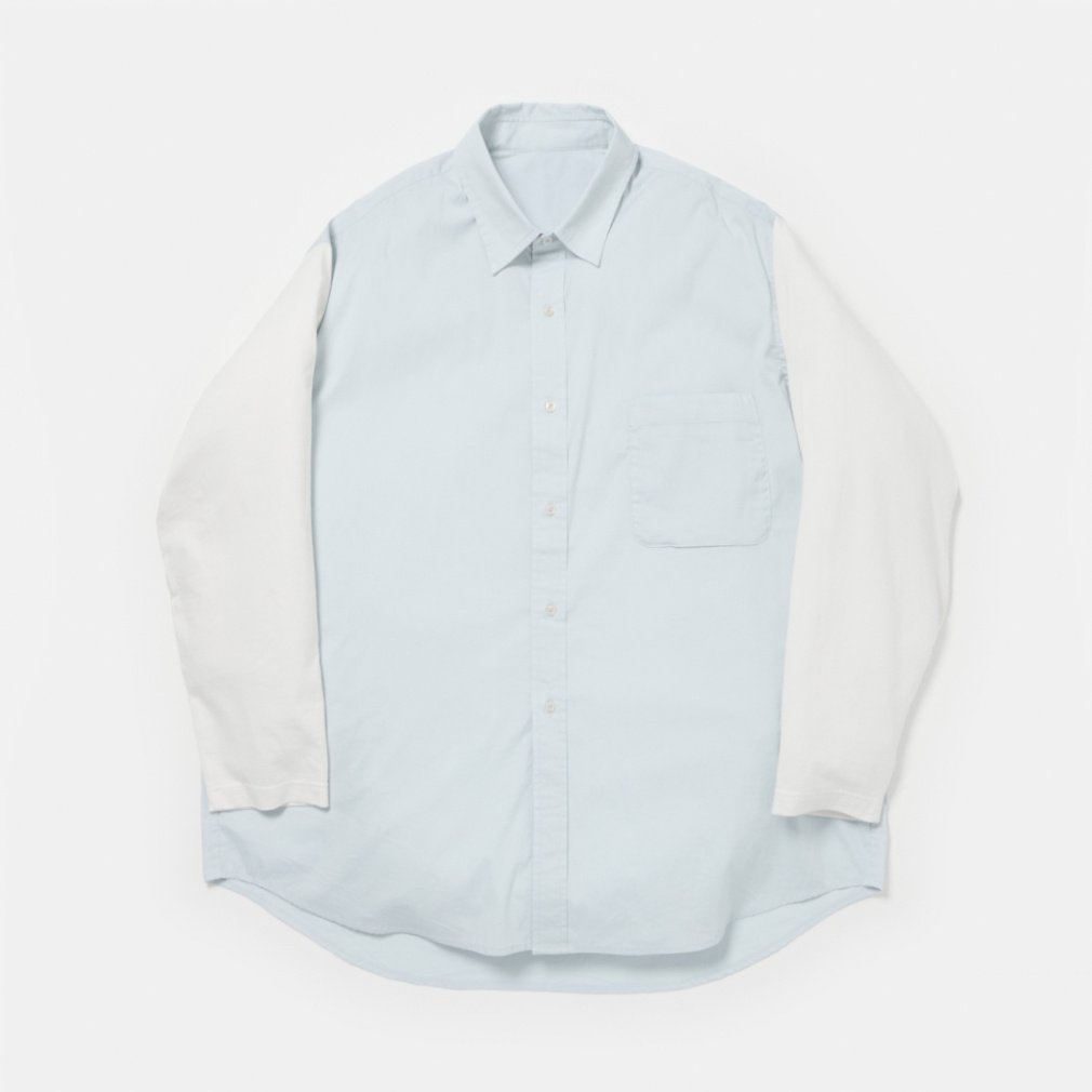 CNPuストレッチ コンビネーションシャツ(ペールブルー-S)