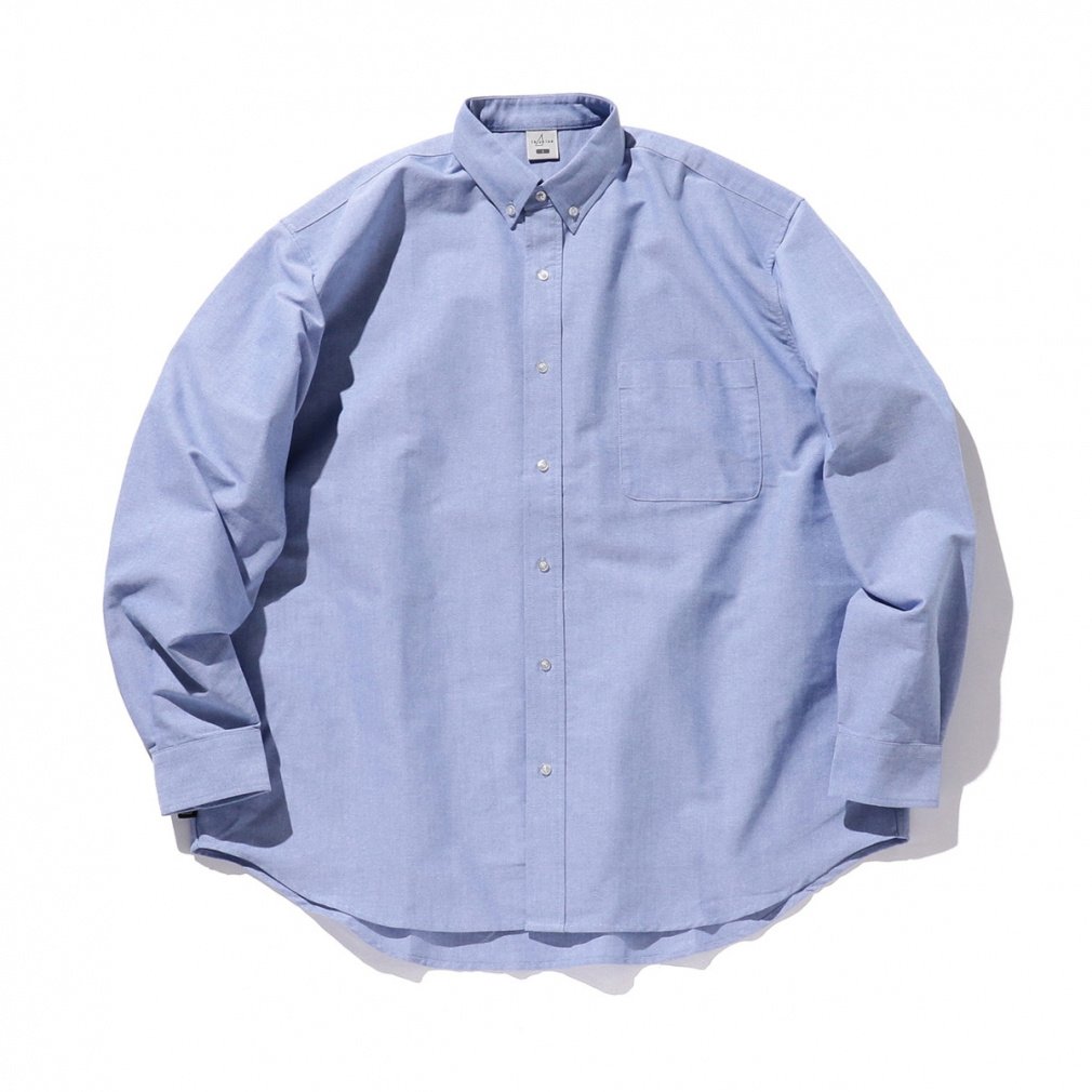 ボタンダウンシャツ(サックスブルー-XS)