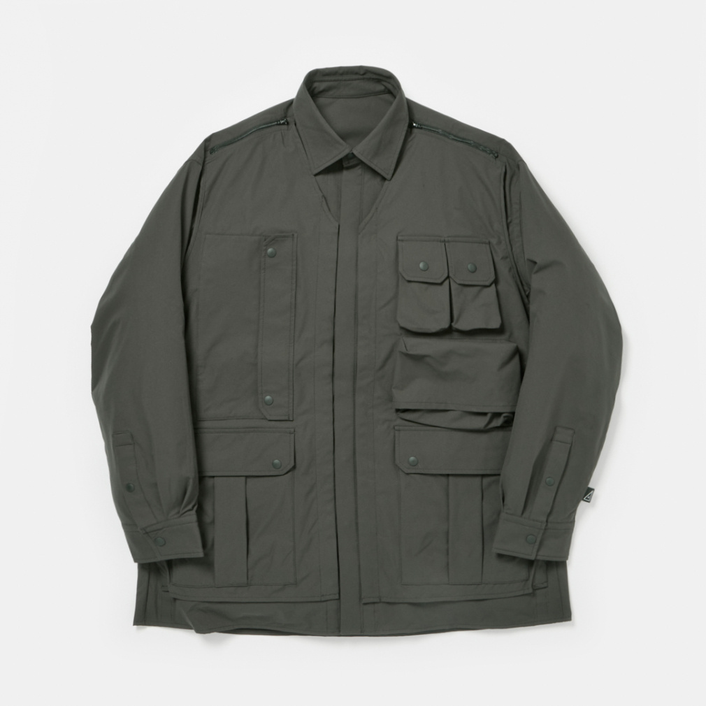 撥水リップストップ ディタッチシャツ