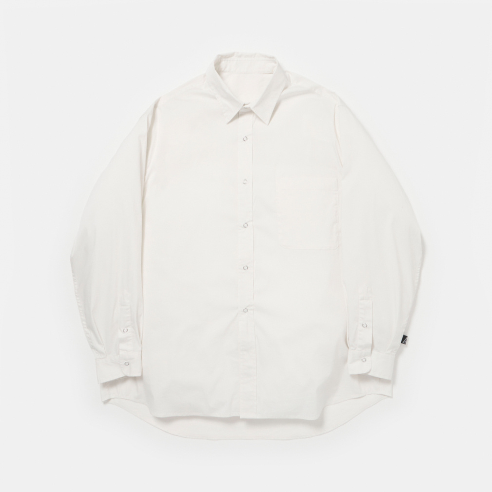 CNPuストレッチ ミリタリーシャツ(ホワイト-S)