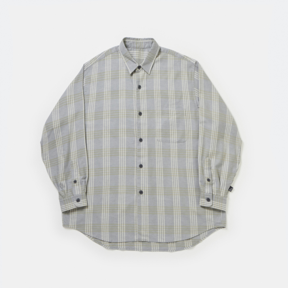 コットンフランネル_アウターシャツ(ブルーグレー-S)