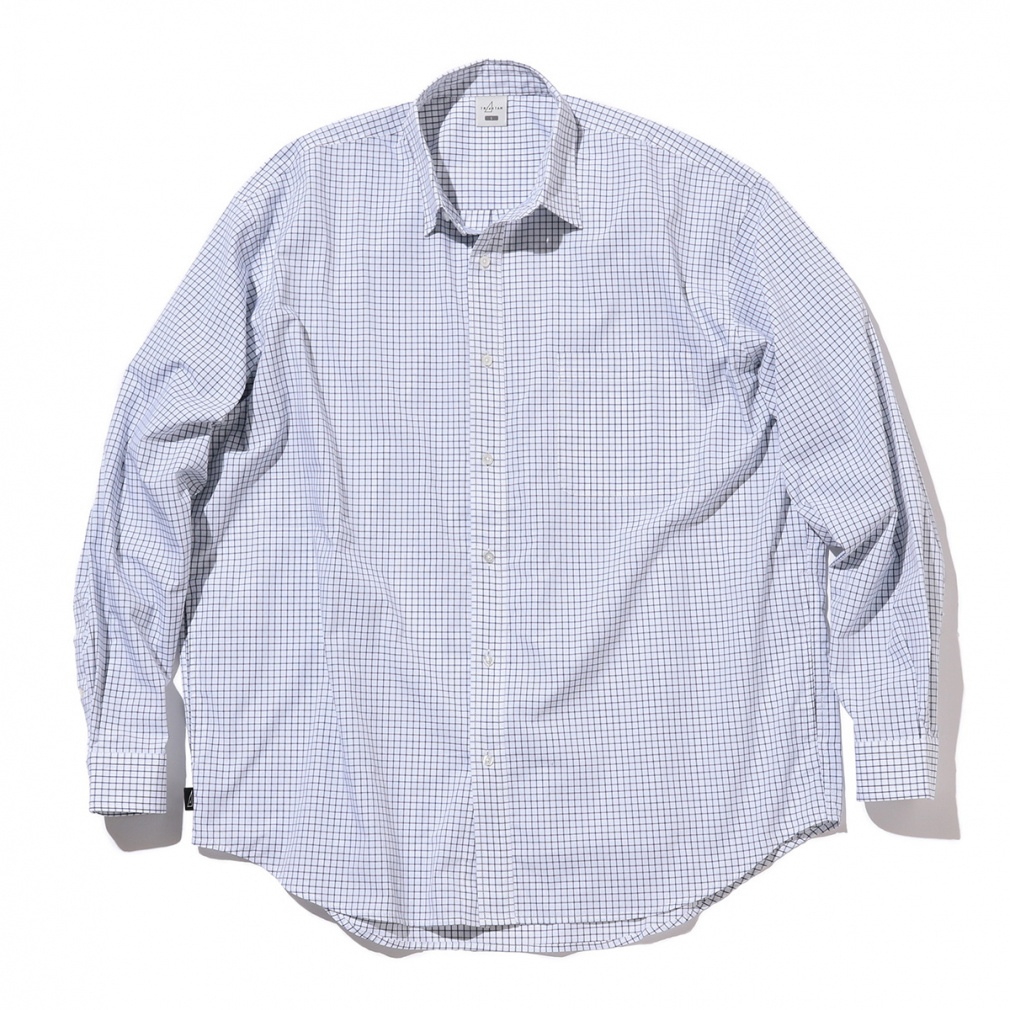 グラフチェックシャツ(ホワイト×ネイビー-XS)