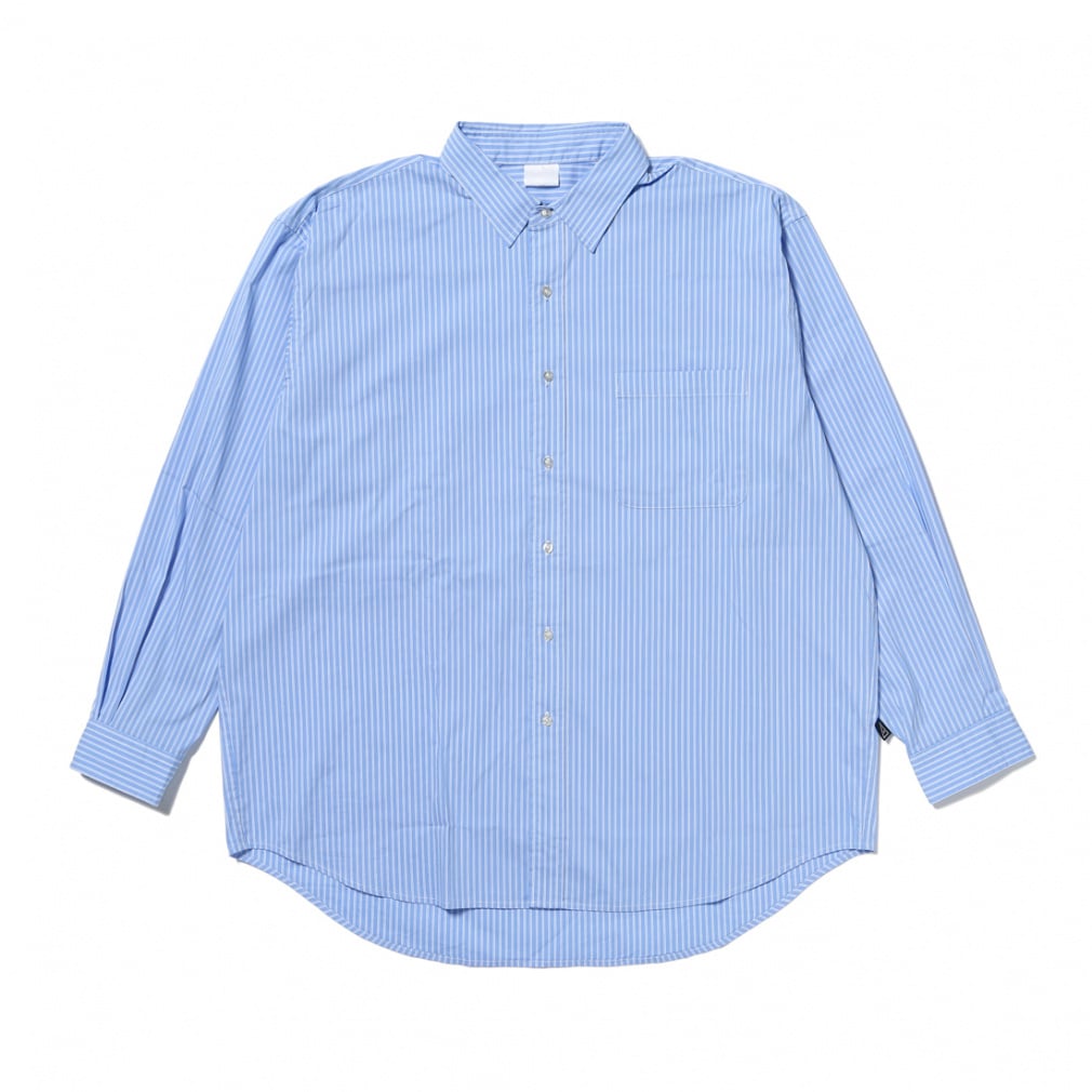 CNPuタイプライター ストライプシャツ(ブルー-XS)