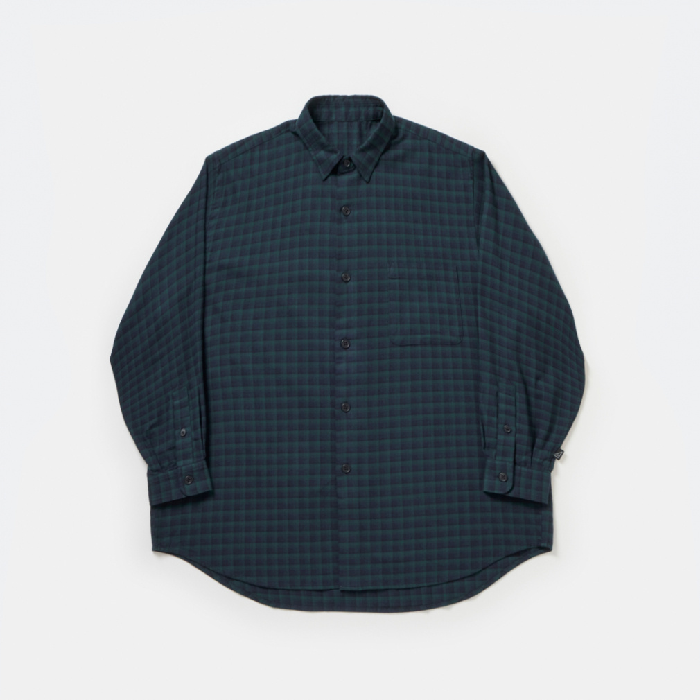 コットンフランネル_アウターシャツ(ディープグリン-S)