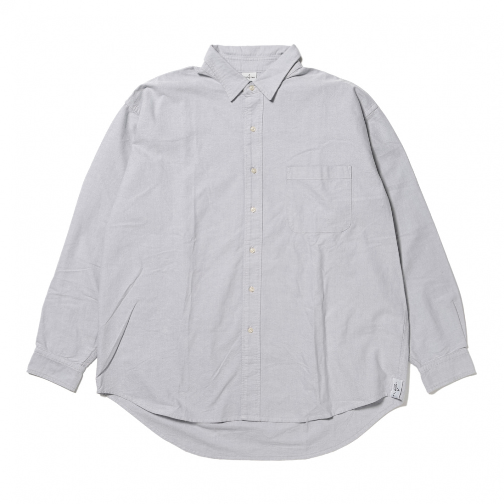 ウォッシュアウト オックスフォードシャツ(グレー-XS)