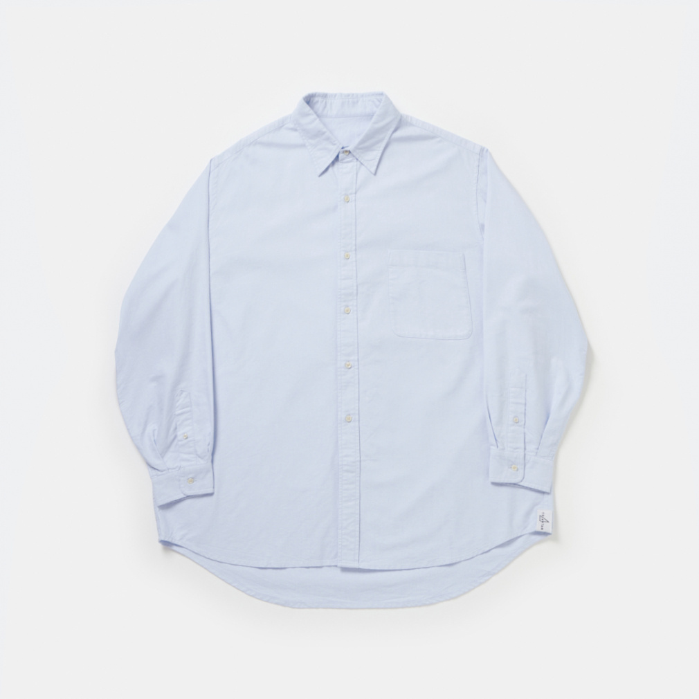 ウォッシュアウト オックスフォードシャツ(ペールブルー-XS)
