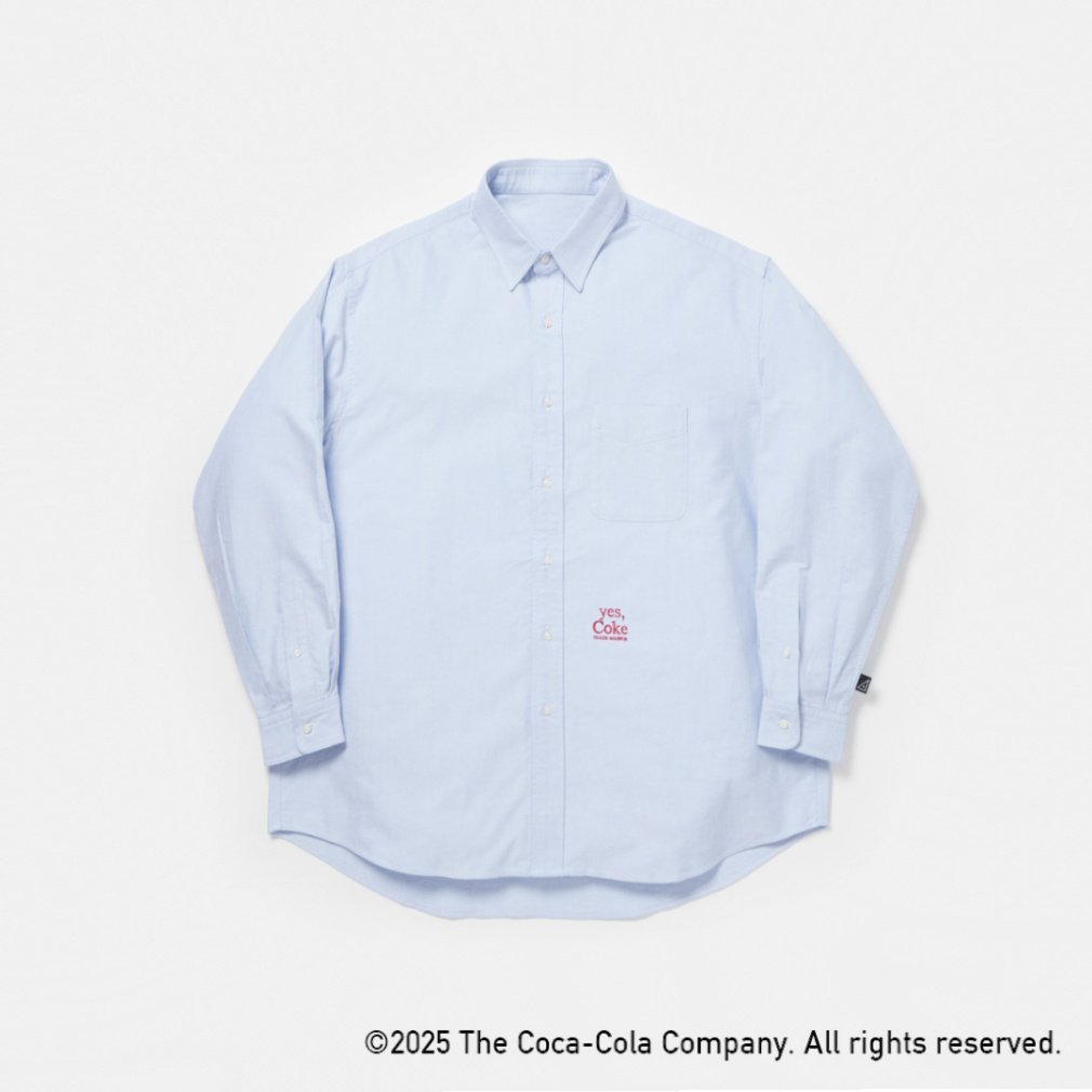 コカ･コーラ オックスフォードシャツ(ブルー-S)