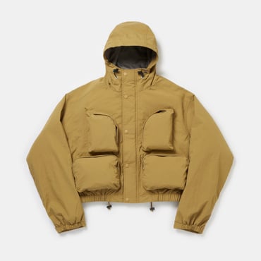 シールドナイロン フィッシングジャケット(オリーブイエロー-S)