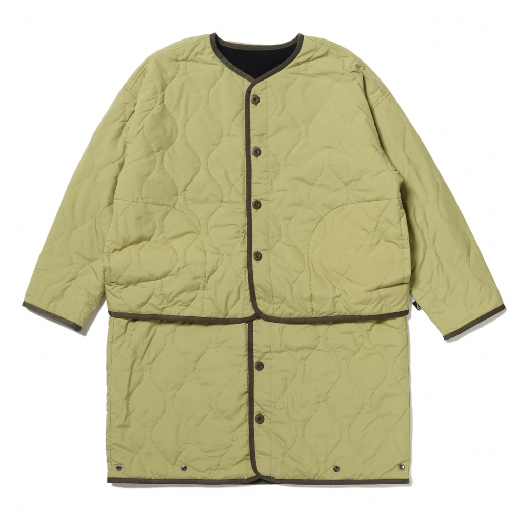 ディタッチャブル 撥水キルティングコート