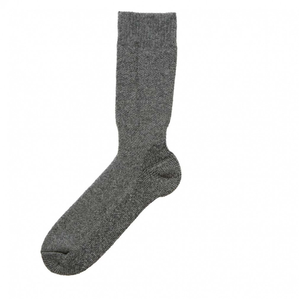 極厚トレッキングウールソックス(ダークグレー-25-27cm)