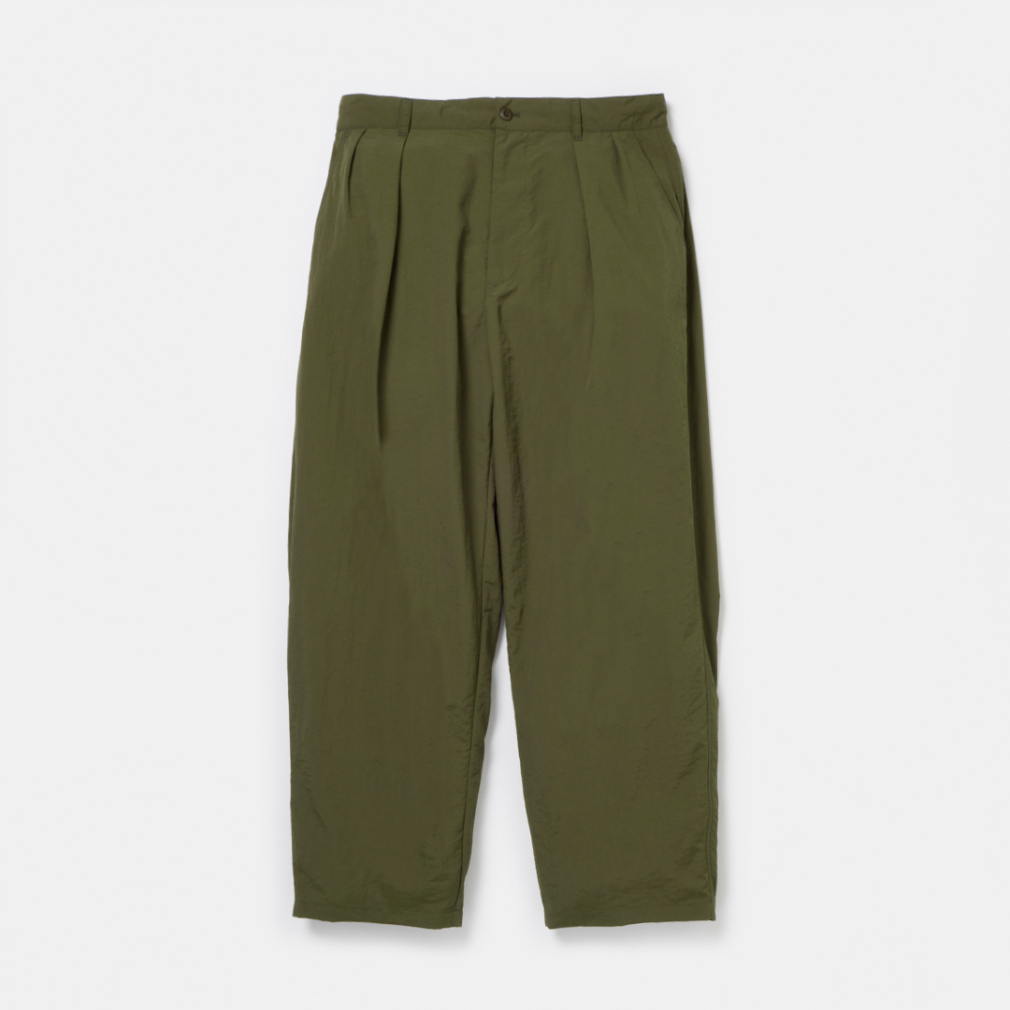 トライアンタン アウトドア ロングパンツ 撥水ライトシェル ツータック